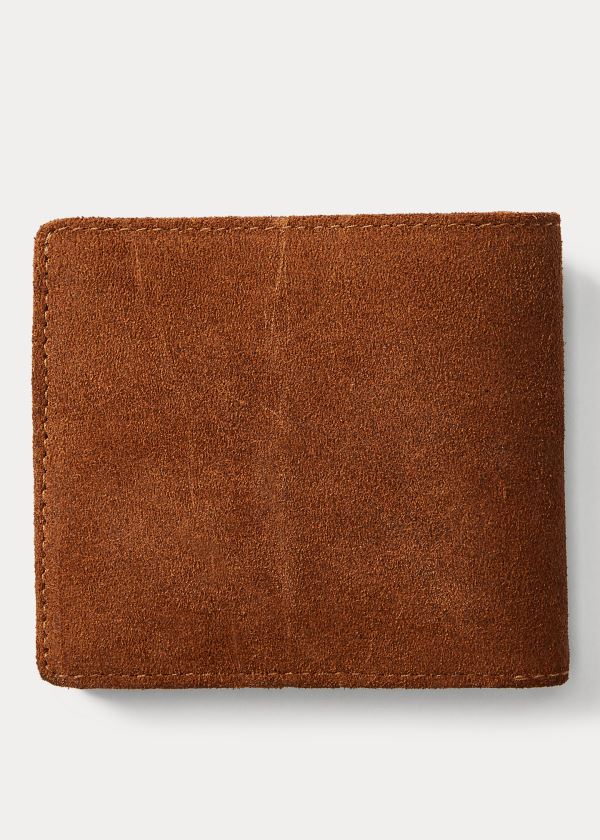 Ralph Lauren Roughout Semišové Card Holder Hnědé | vTMk4kQC