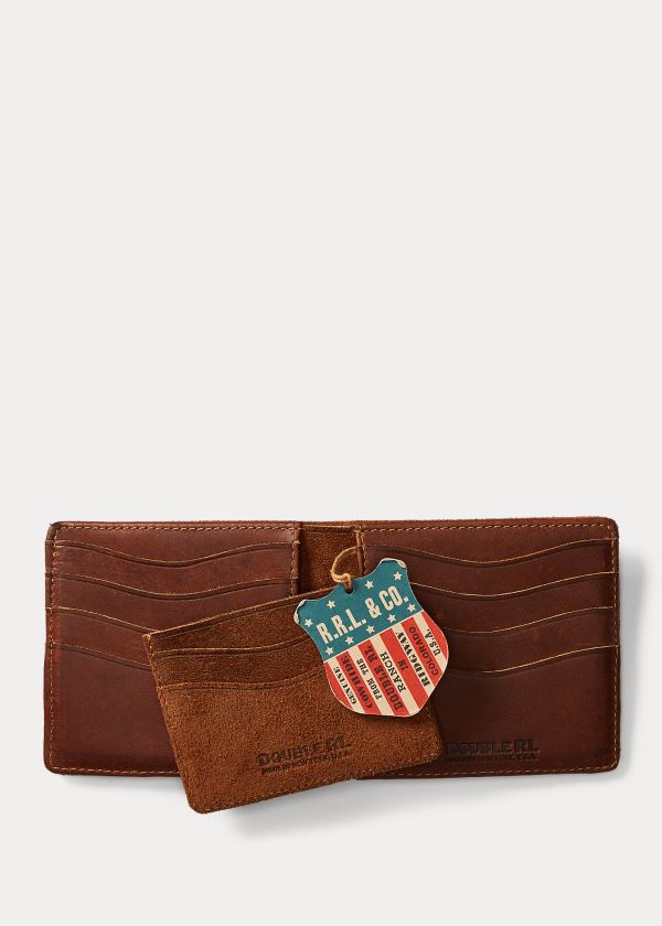Ralph Lauren Roughout Semišové Card Holder Hnědé | vTMk4kQC