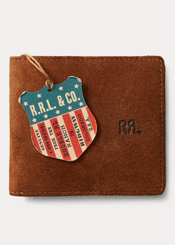 Ralph Lauren Roughout Semišové Card Holder Hnědé | vTMk4kQC