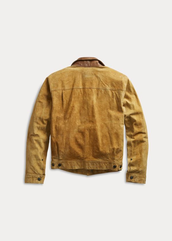 Ralph Lauren Roughout Semišové Jacket Hnědé | Kp9nV8pA
