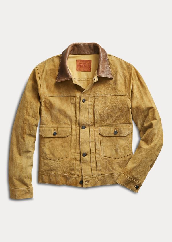 Ralph Lauren Roughout Semišové Jacket Hnědé | Kp9nV8pA
