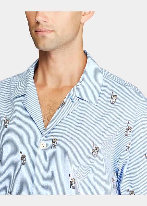 Ralph Lauren Rowing Bear Pajama Shirt Blankyt Viacfarebný | 4B4UIVCZ