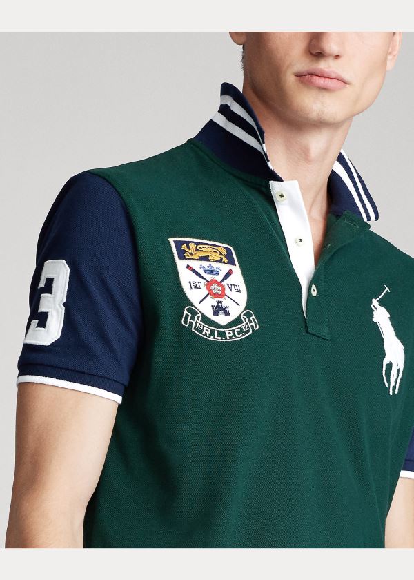 Ralph Lauren Rowing-Crest Big Pony Polo Shirt - All Fits Zelene Tmavě Blankyt | TnAfjhuC