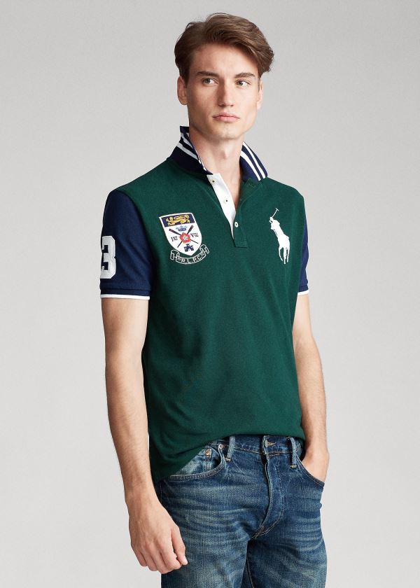 Ralph Lauren Rowing-Crest Big Pony Polo Shirt - All Fits Zelene Tmavě Blankyt | TnAfjhuC