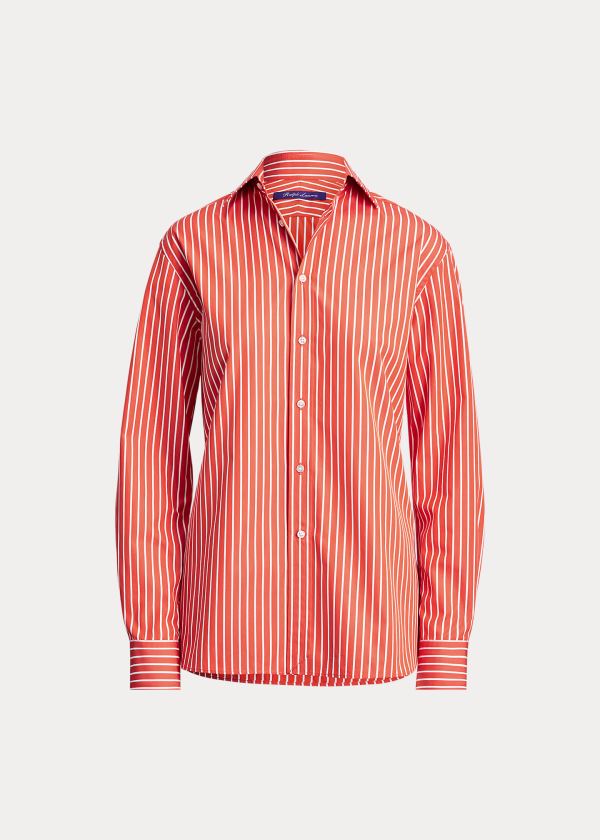 Ralph Lauren Rowland Boyfriend Shirt Oranžové Bílé | 8Bjka84K