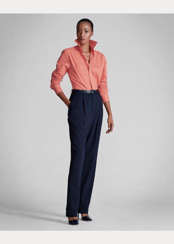 Ralph Lauren Rowland Boyfriend Shirt Oranžové Bílé | 8Bjka84K