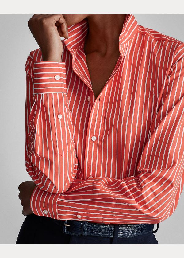 Ralph Lauren Rowland Boyfriend Shirt Oranžové Bílé | 8Bjka84K