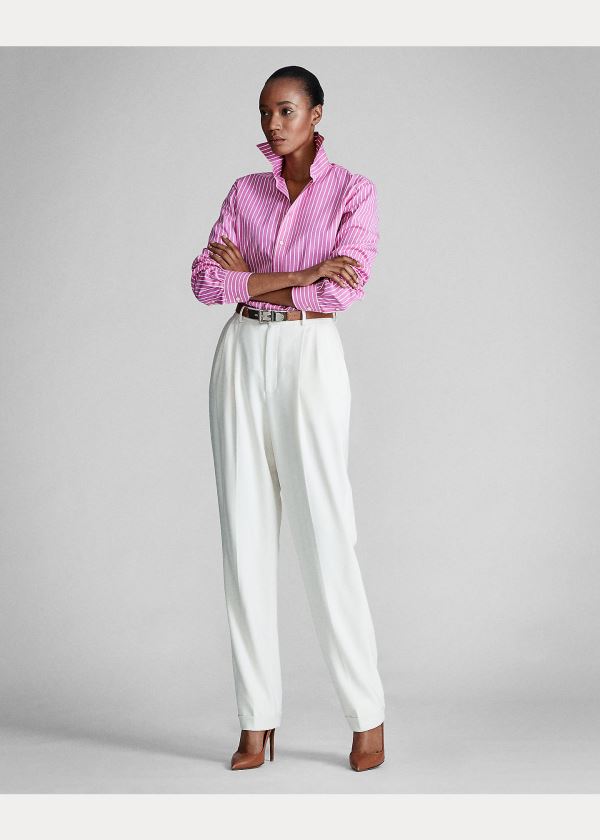 Ralph Lauren Rowland Boyfriend Shirt Růžové Bílé | OKkt65Hj