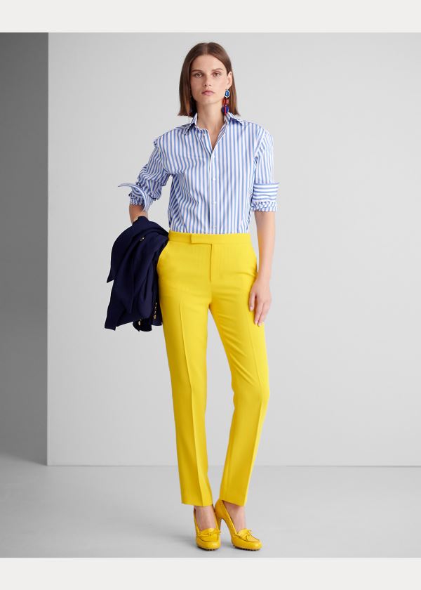 Ralph Lauren Rowland Boyfriend Shirt Světle Blankyt Bílé | 48XGo2Qq