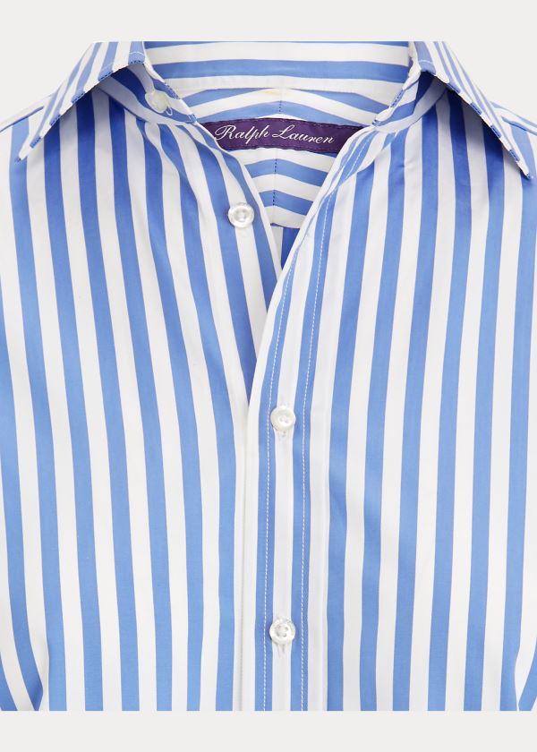 Ralph Lauren Rowland Boyfriend Shirt Světle Blankyt Bílé | 48XGo2Qq