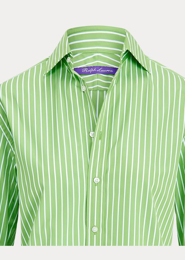 Ralph Lauren Rowland Boyfriend Shirt Zelene Bílé Proužek | fUBvpcAl