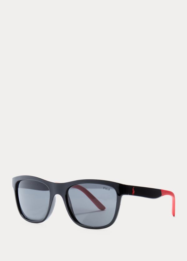Ralph Lauren Rubberized Square Sunglasses Černé | GP4DYu8z