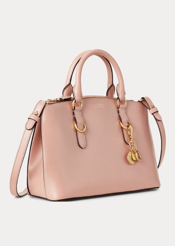 Ralph Lauren Saffiano Læder Mini Satchel Růžové | BEqmL2ur