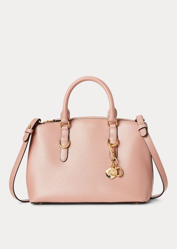 Ralph Lauren Saffiano Læder Mini Satchel Růžové | BEqmL2ur