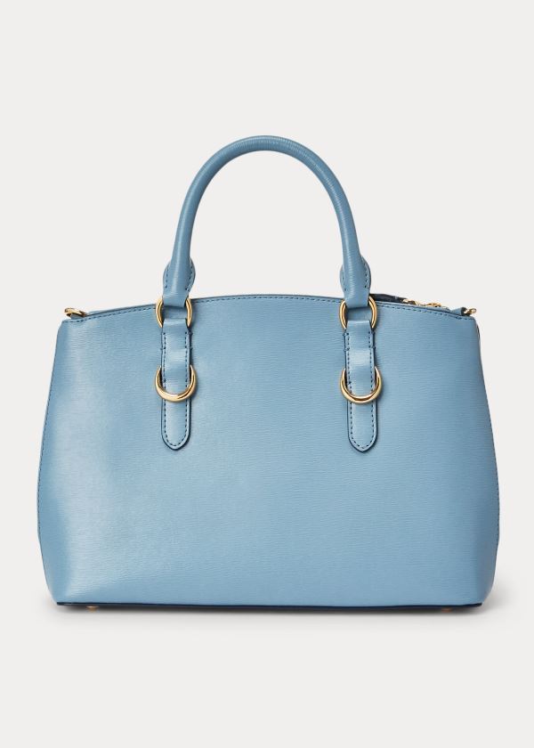 Ralph Lauren Saffiano Læder Mini Satchel Blankyt | q5le3Uxy