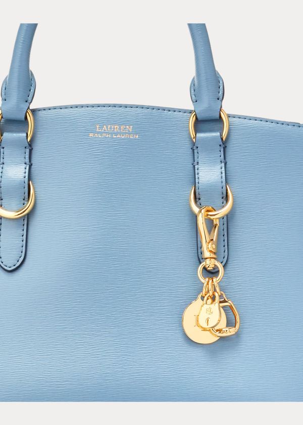 Ralph Lauren Saffiano Læder Mini Satchel Blankyt | q5le3Uxy
