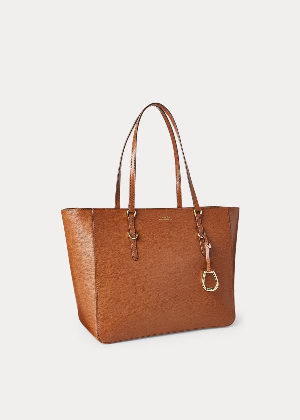 Ralph Lauren Saffiano Læder Shopper Hnědé | RPSMtlEu