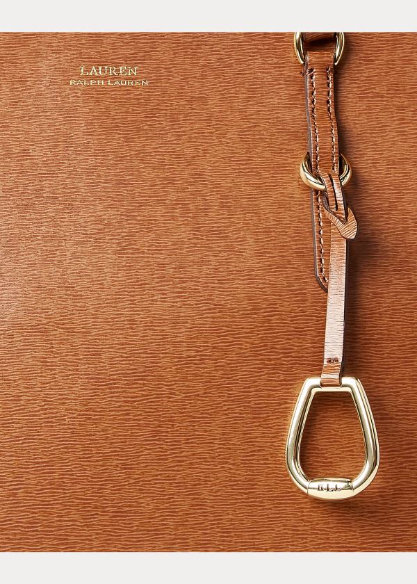 Ralph Lauren Saffiano Læder Shopper Hnědé | RPSMtlEu