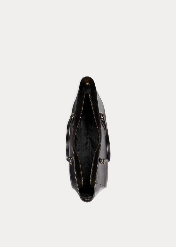 Ralph Lauren Saffiano Læder Shopper Černé | 3JSfltFE