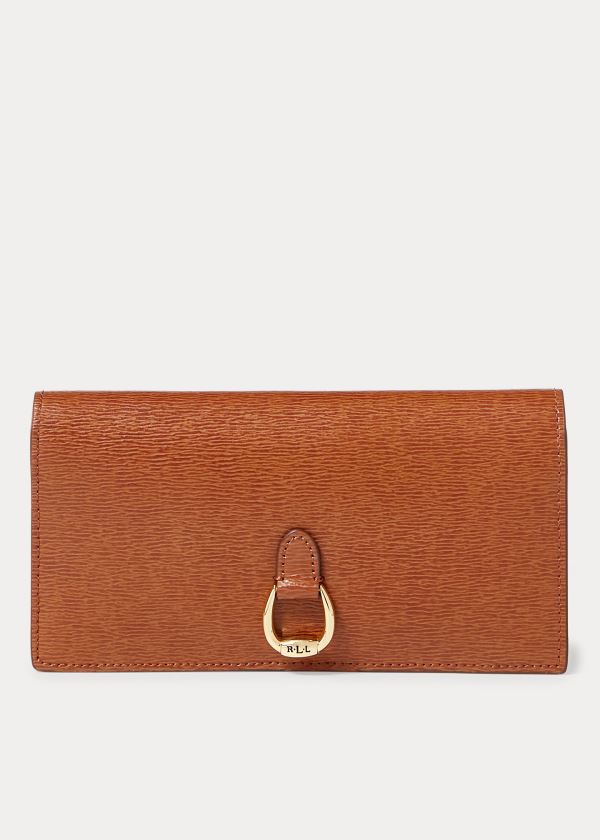 Ralph Lauren Saffiano Slim Læder Wallet Hnědé | j4QVriGj