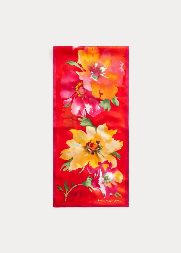 Ralph Lauren Samantha Silk Twill Scarf Světle Fuchsie | 4VGtGPGU