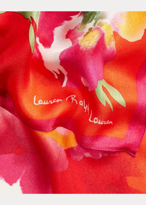 Ralph Lauren Samantha Silk Twill Scarf Světle Fuchsie | 4VGtGPGU