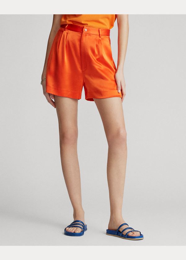 Ralph Lauren Satin Krátké Oranžové | oDHeejeT