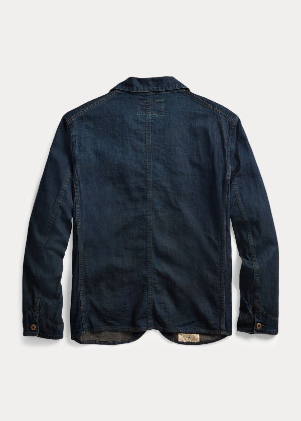 Ralph Lauren Selvedge Denim Engineer Jacket Blankyt Blankyt Světle Modré | K38IoC1z