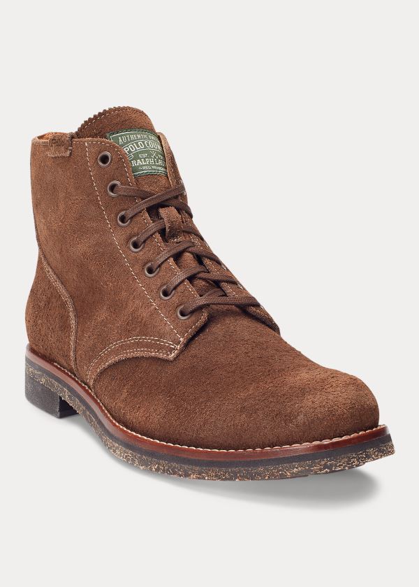 Ralph Lauren Semišové Army Boot Čokolády Hnědé | iBtD7Rm4