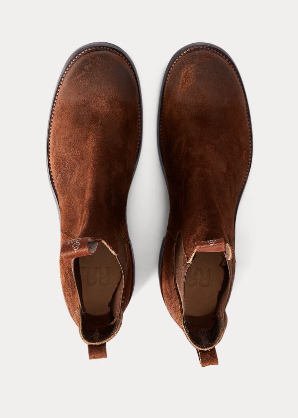 Ralph Lauren Semišové Chelsea Boot Hnědé | TYOuNnri