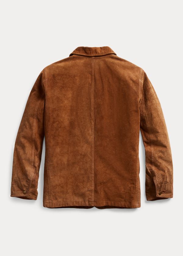 Ralph Lauren Semišové Chore Jacket Tmavě Hnědé | 6Tmd7Bwk