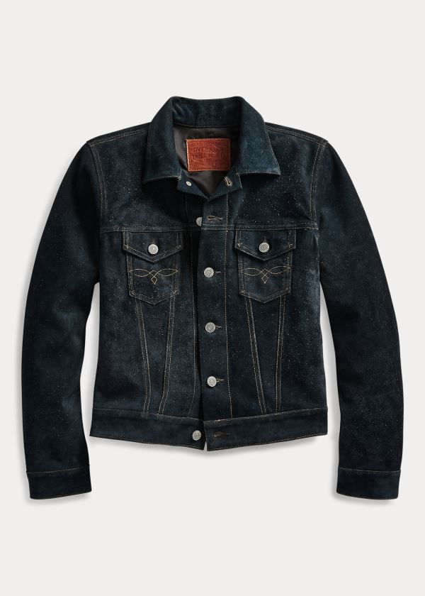 Ralph Lauren Semišové Jacket Indigo | yg1V0wn4
