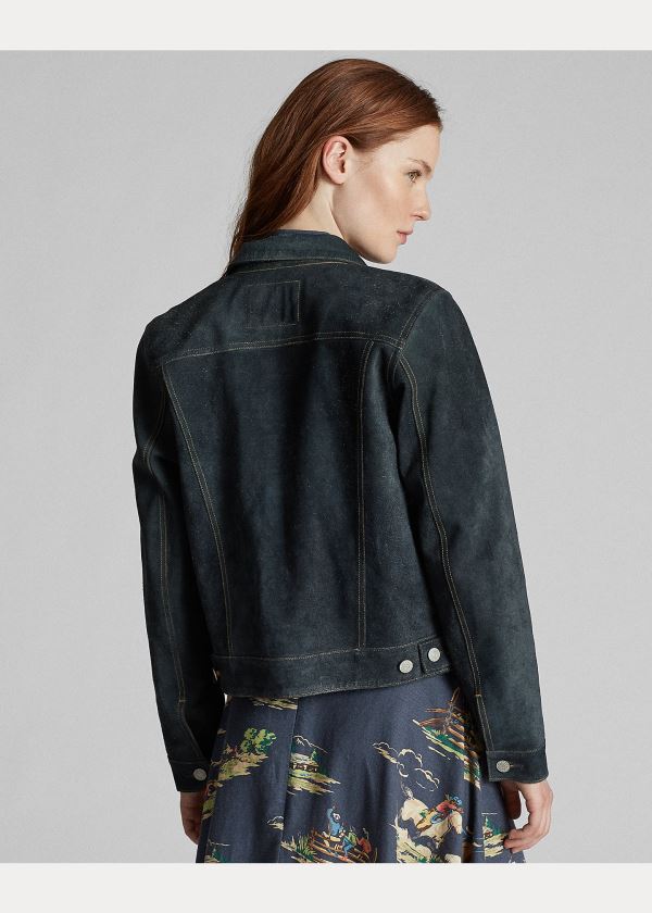 Ralph Lauren Semišové Jacket Indigo | yg1V0wn4
