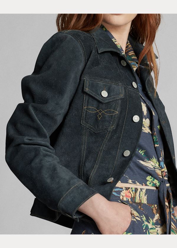 Ralph Lauren Semišové Jacket Indigo | yg1V0wn4