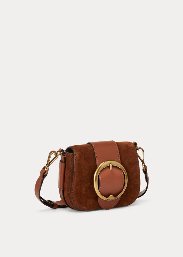Ralph Lauren Semišové Mini Lennox Bag Hnědé Čokolády | wlfcv6CT