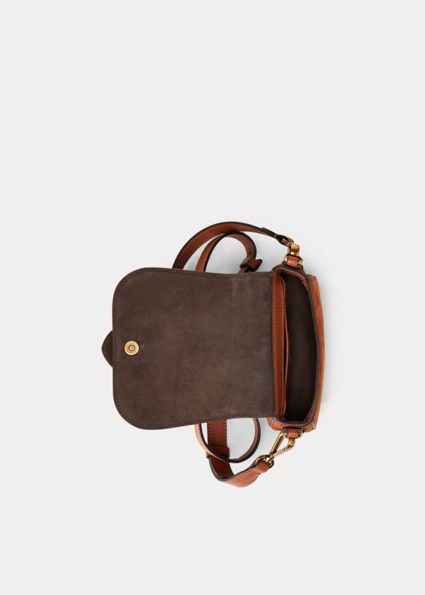 Ralph Lauren Semišové Mini Lennox Bag Hnědé Čokolády | wlfcv6CT
