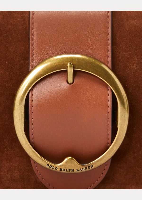 Ralph Lauren Semišové Mini Lennox Bag Hnědé Čokolády | wlfcv6CT