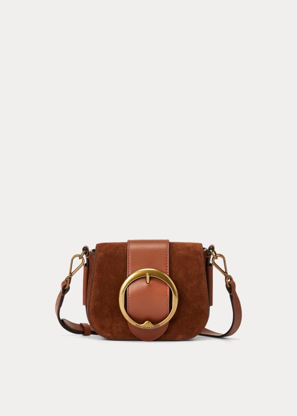Ralph Lauren Semišové Mini Lennox Bag Hnědé Čokolády | wlfcv6CT