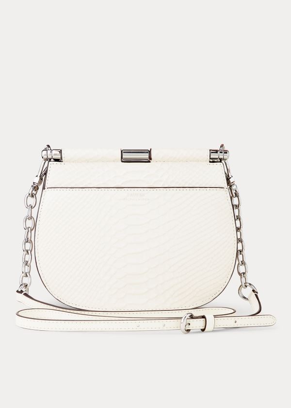 Ralph Lauren Semišové Mini Round Satchel Krém | Xt2yMmVW