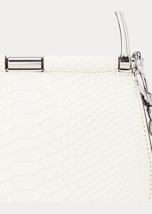 Ralph Lauren Semišové Mini Round Satchel Krém | Xt2yMmVW