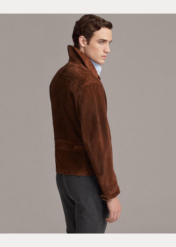 Ralph Lauren Semišové Newsboy Jacket Hnědé | ALcglPw7