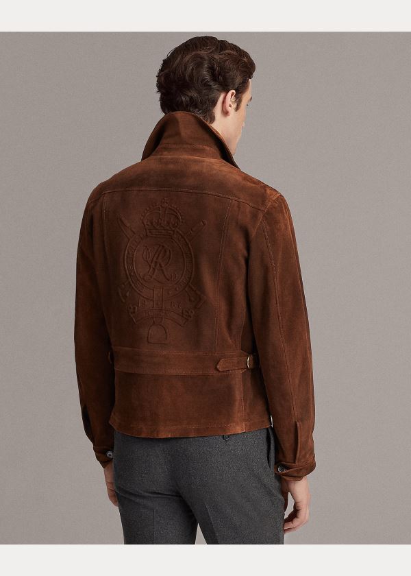 Ralph Lauren Semišové Newsboy Jacket Hnědé | ALcglPw7