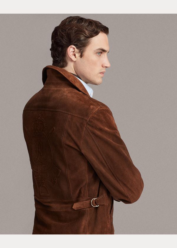 Ralph Lauren Semišové Newsboy Jacket Hnědé | ALcglPw7