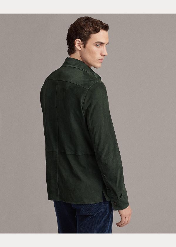 Ralph Lauren Semišové Overshirt Zelene | OyDwEHMA