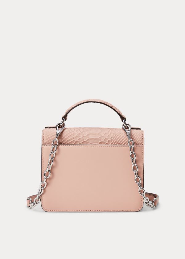 Ralph Lauren Semišové Small Satchel Růžové | BCRYgetX