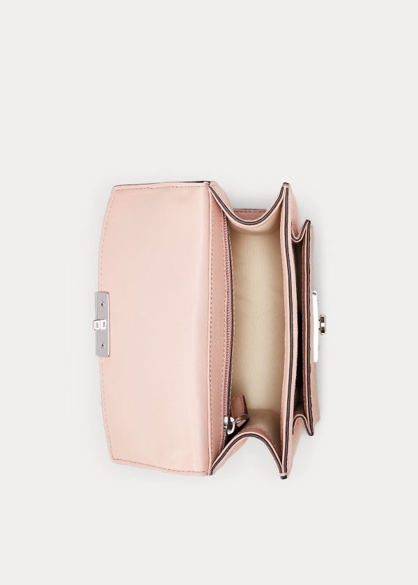 Ralph Lauren Semišové Small Satchel Růžové | BCRYgetX