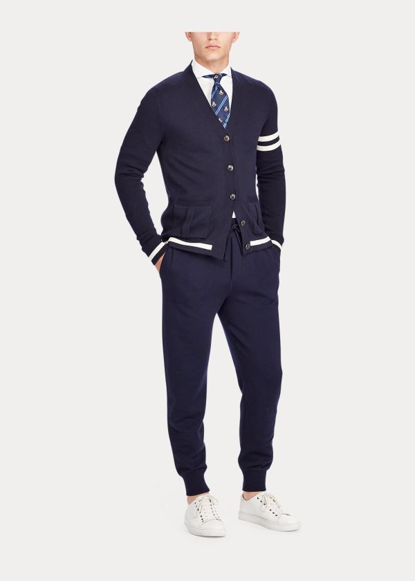 Ralph Lauren Semišové-Trim Wool-Blend Pant Tmavě Blankyt | esBkbZbp