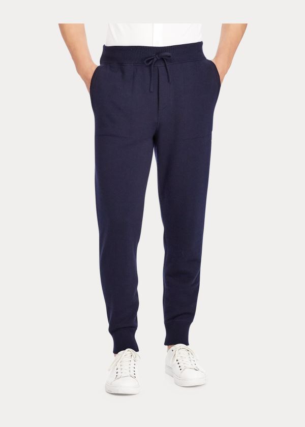 Ralph Lauren Semišové-Trim Wool-Blend Pant Tmavě Blankyt | esBkbZbp