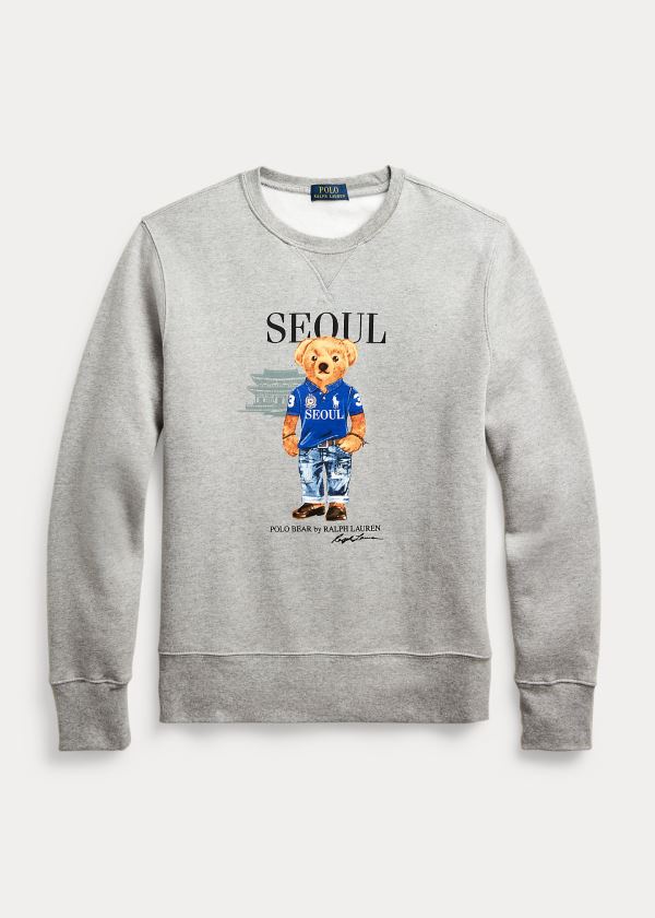 Ralph Lauren Seoul Bear Fleece Sweatshirt Šedé | UC8RzEEp