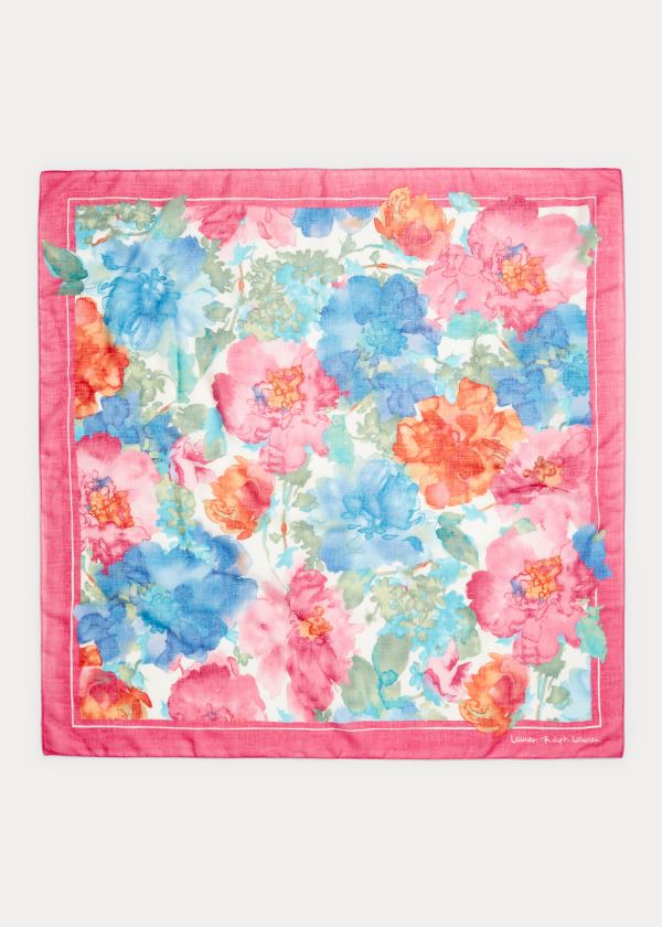 Ralph Lauren Seraphina Floral Scarf Krém | B5Lw3l8t